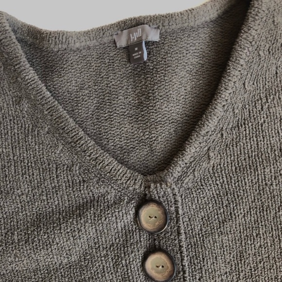 J. Jill chenille soft cozy boxy V-neck top size Medium - Picture 2 of 6